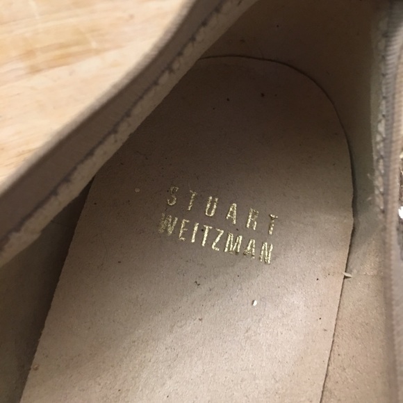 Stuart Weitzman gold glitter ballet slipper NWOT - Picture 6 of 8